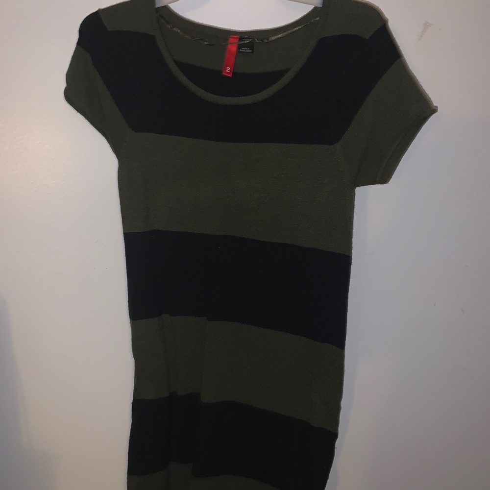 Green and black stripper tshirt dress